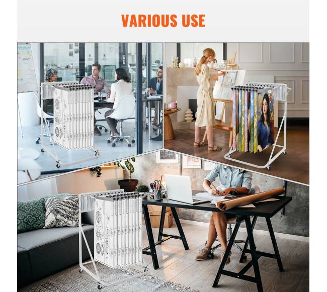 Mobilus brėžinių laikiklis su 12 laikomųjų laikiklių6