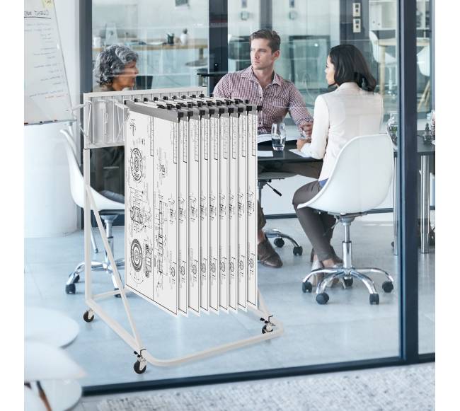 Mobilus brėžinių laikiklis su 12 laikomųjų laikiklių7