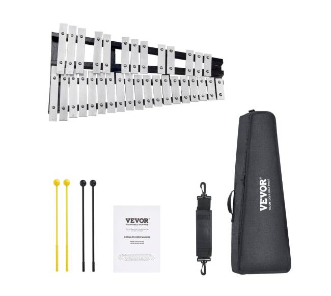 32 natų metalofonas su mušamaisiais ir maišeliu8