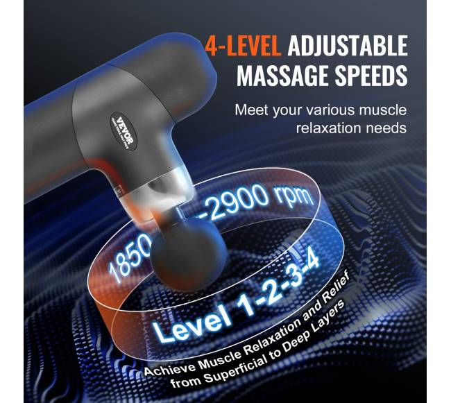 Mini masažo pistoletas su 4 greičiais2