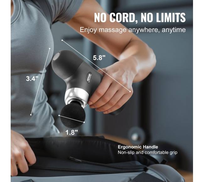 Mini masažo pistoletas su 4 greičiais5