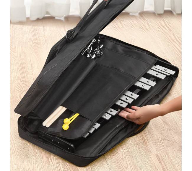 32 natų metalofonas su lazdelėmis ir stovu7