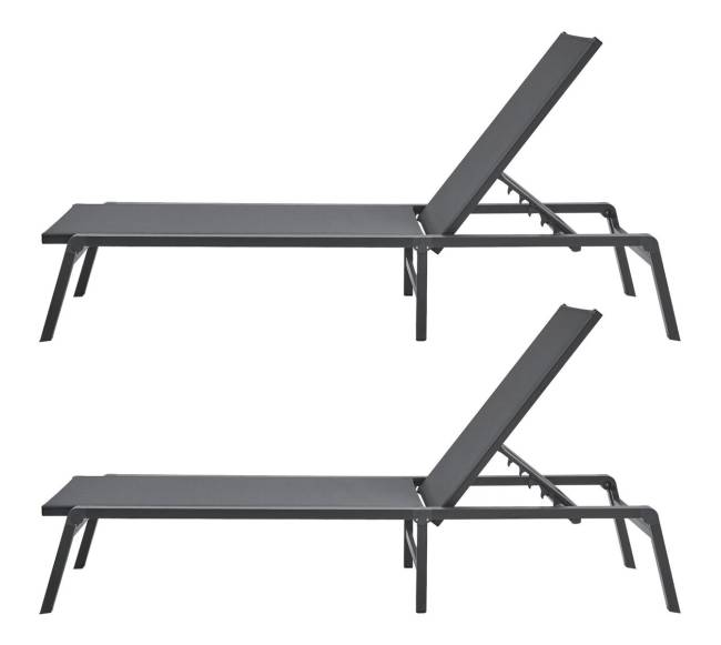 Reguliuojama lauko šezlongų kėdė terasa0