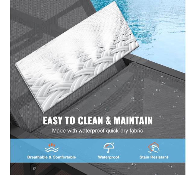 Reguliuojama lauko šezlongų kėdė terasa5