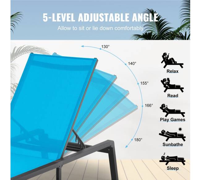 Lauko gultų komplektas, 5 padėtys4