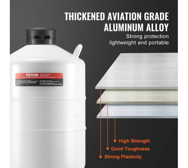 Skysto azoto talpa 20 l aliuminio lydinio LN2 indas 6 talpyklos2