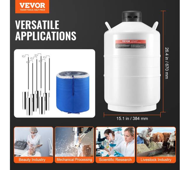 Skysto azoto talpa 20 l aliuminio lydinio LN2 indas 6 talpyklos6