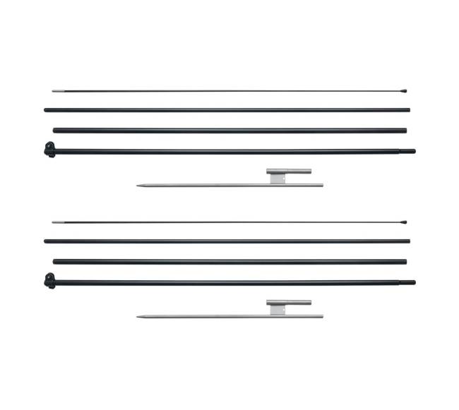 Plunksninės vėliavos stiebas su kuolais0