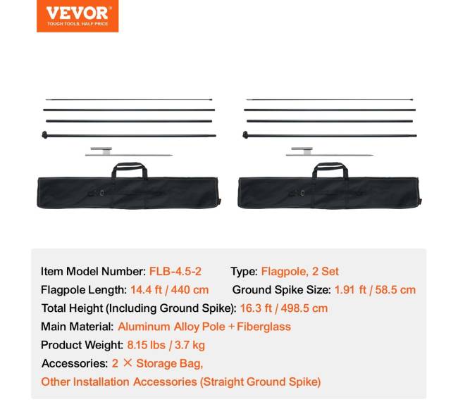 Plunksninės vėliavos stiebas su kuolais6