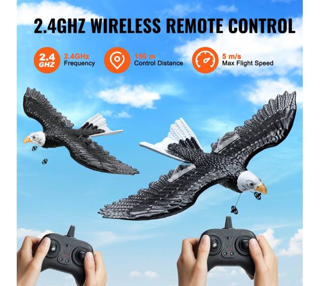 Biomimetinis erelis iš EPP putplasčio RC lėktuvas4