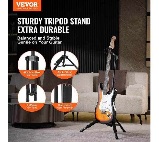 Reguliuojamas gitaros stovėjimo trikojis stovas2