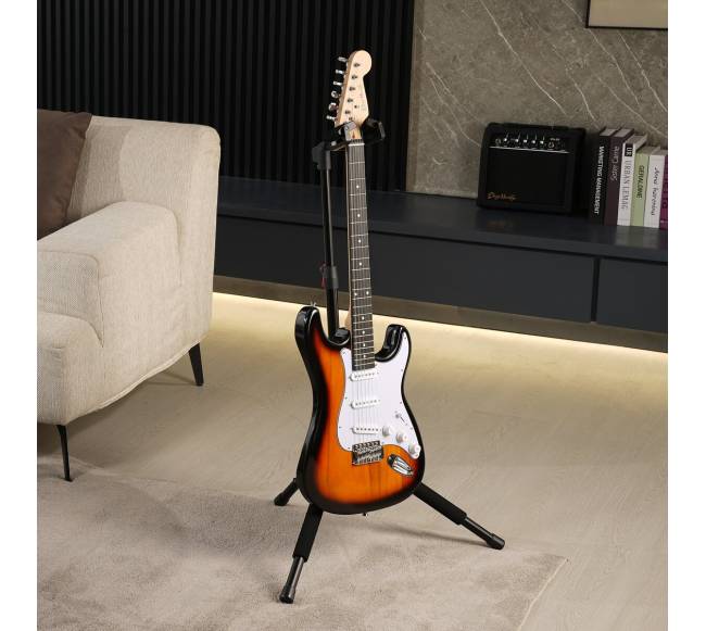 Reguliuojamas gitaros stovėjimo trikojis stovas7