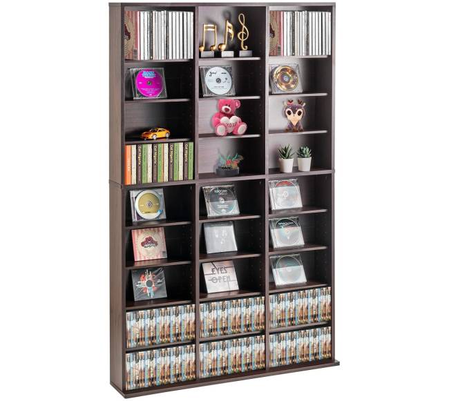 Medijų saugykla su reguliuojamomis lentynomis0