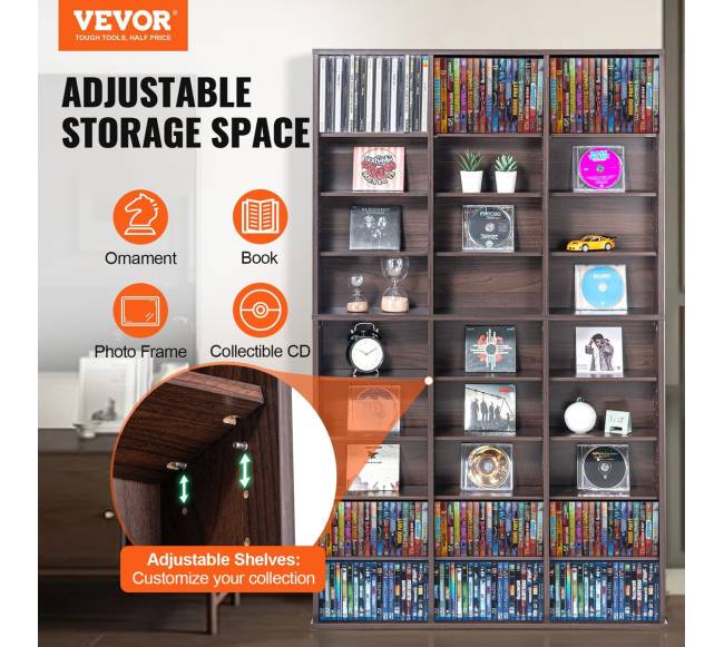 Medijų saugykla su reguliuojamomis lentynomis1