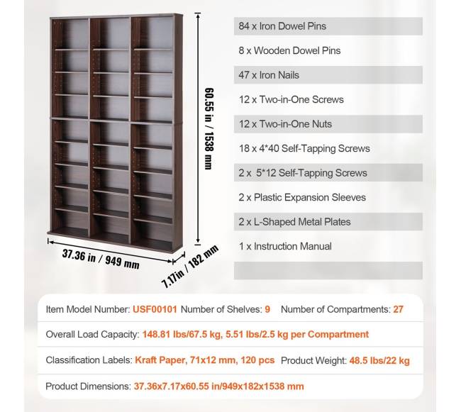 Medijų saugykla su reguliuojamomis lentynomis6