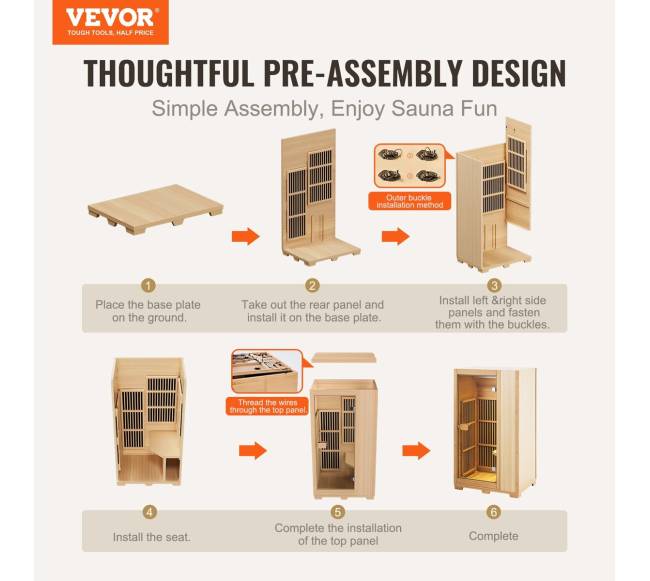 Infraraudonųjų spindulių medinė pirtis 1 asmeniui1