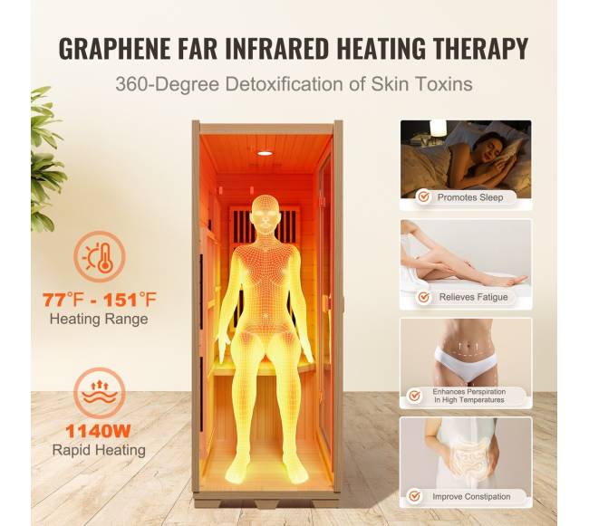 Infraraudonųjų spindulių medinė pirtis 1 asmeniui2