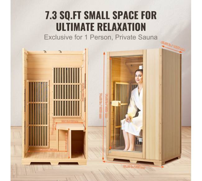 Infraraudonųjų spindulių medinė pirtis 1 asmeniui5