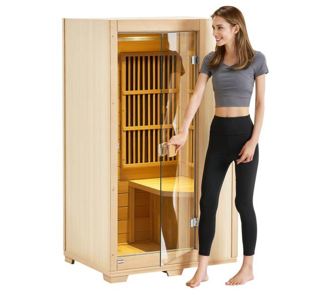 Infraraudonųjų spindulių medinė pirtis 1 asmeniui8