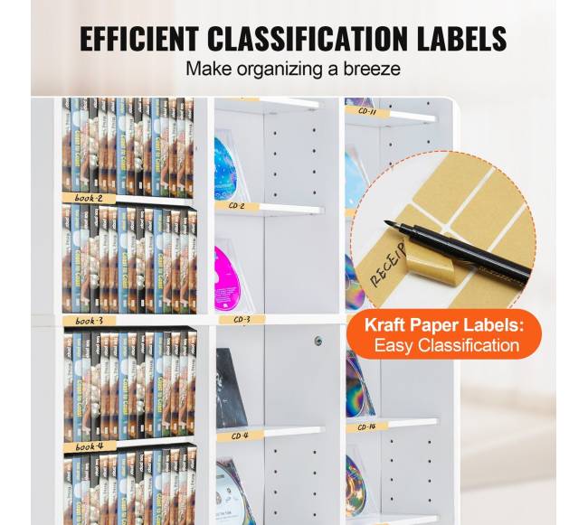 Reguliuojama DVD lentynų laikymo spinta 756 CD4