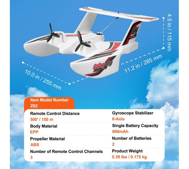 Amfibinis RC lėktuvas su nuotolinio valdymo pultu6