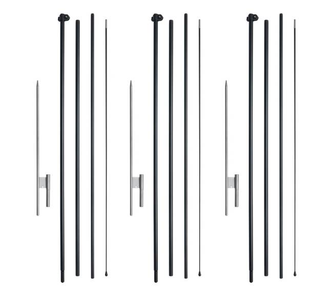 Plunksnų vėliavos stiebų rinkinys 498 cm9