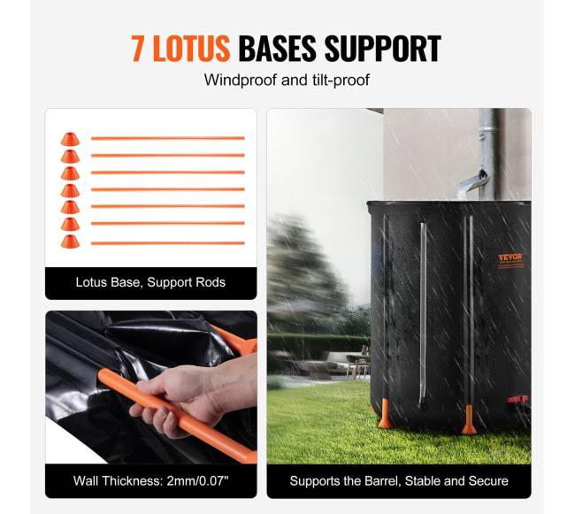 Sulenkiamas lietaus surinktuvas 380 l su čiaupais2