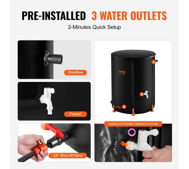 Sulenkiamas lietaus surinktuvas 380 l su čiaupais4