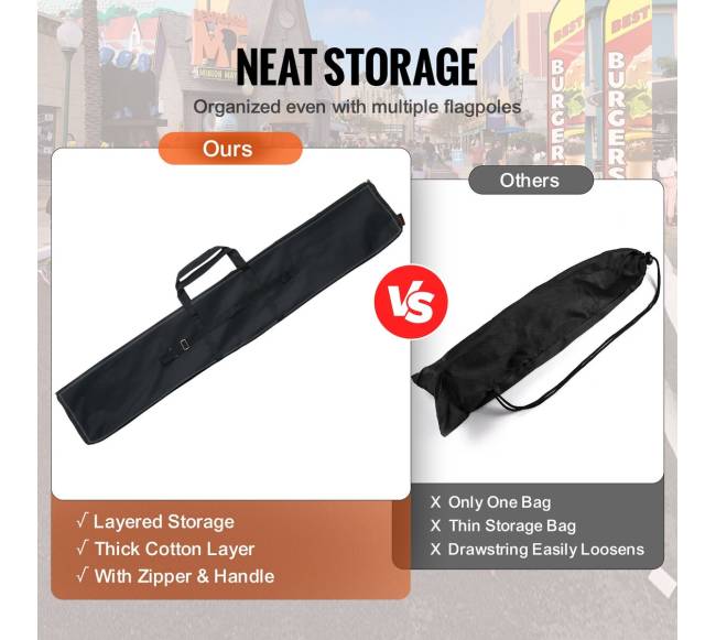 Reklaminės vėliavos verslui su stulpu ir vėliava4