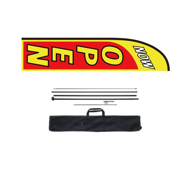 Reklaminės vėliavos verslui su stulpu ir vėliava8