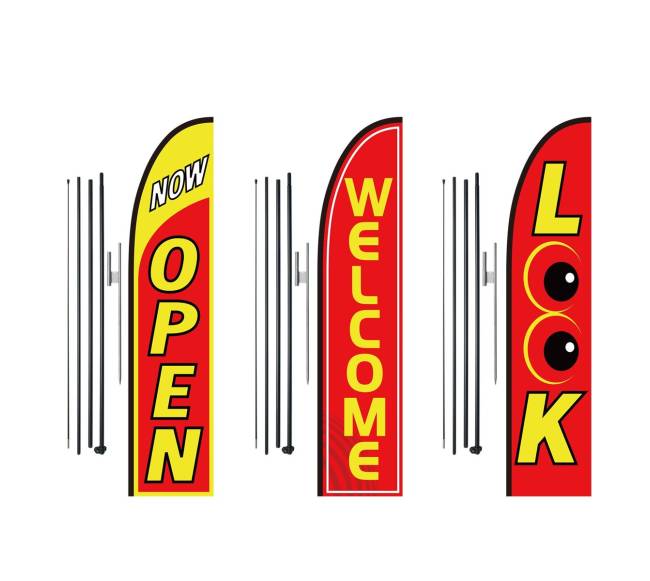 Verslo reklamos vėliavų rinkinys0