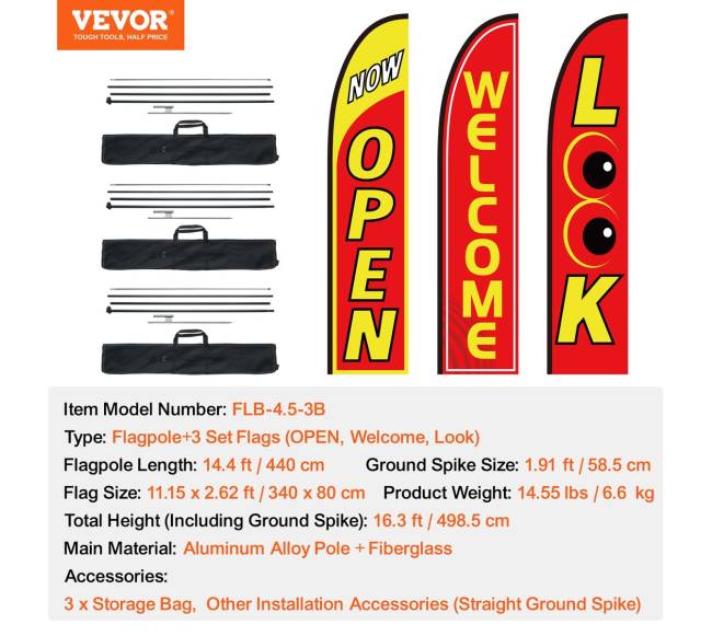 Verslo reklamos vėliavų rinkinys6