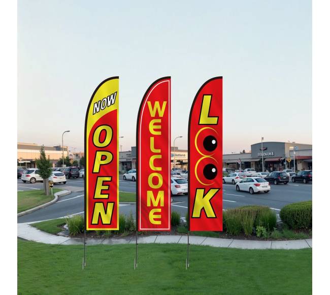 Verslo reklamos vėliavų rinkinys7