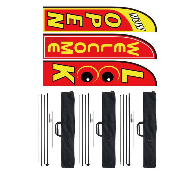 Verslo reklamos vėliavų rinkinys8