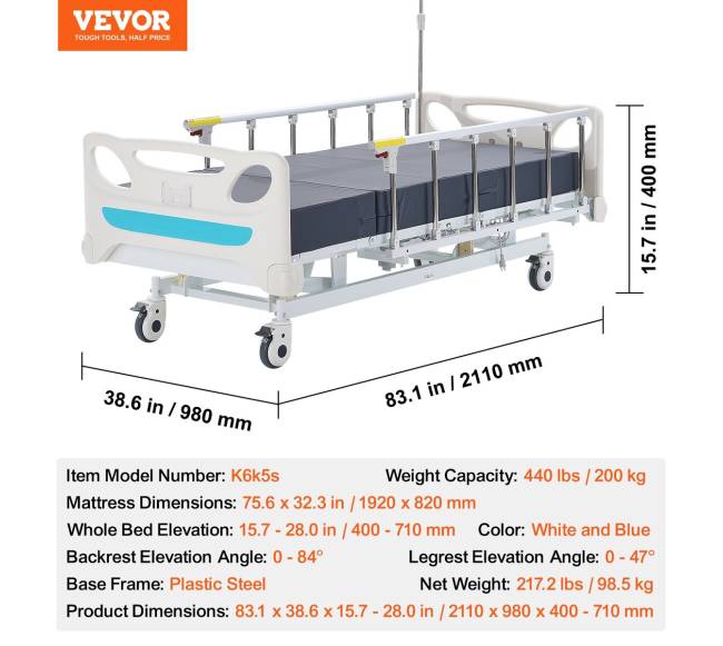 Elektrinė daugiafunkcinė ligoninės lova6