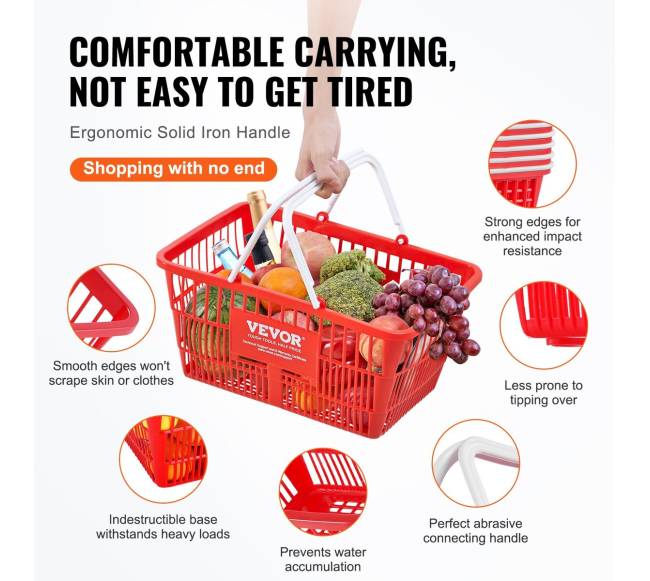 Prekybinis krepšelis su rankena ir stovu, 21L3