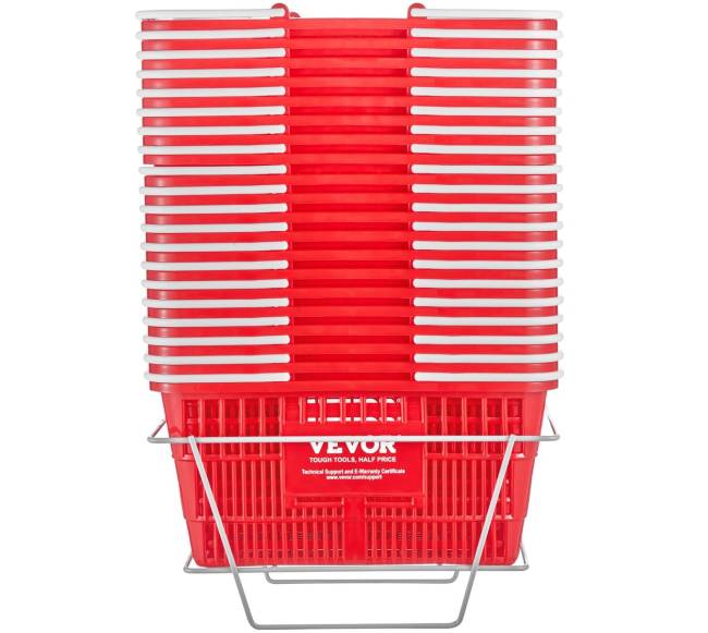 Prekybinis krepšelis su rankena ir stovu, 21L8