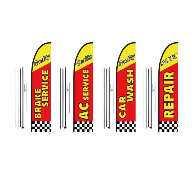 automobilių remonto reklaminis vėliavų rinkinys0