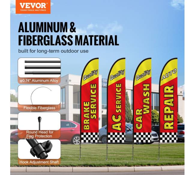 automobilių remonto reklaminis vėliavų rinkinys1