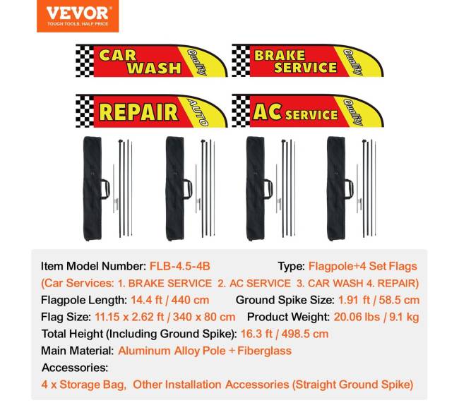 automobilių remonto reklaminis vėliavų rinkinys6