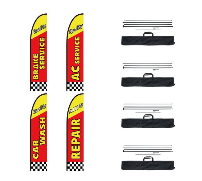 automobilių remonto reklaminis vėliavų rinkinys8