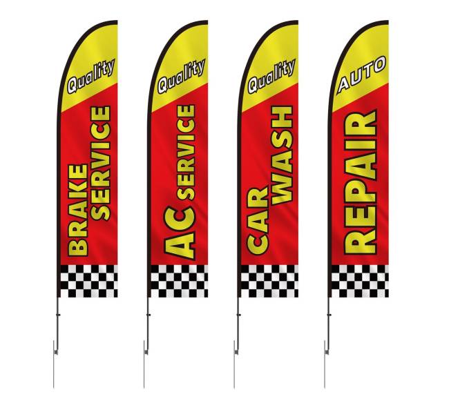 automobilių remonto reklaminis vėliavų rinkinys9
