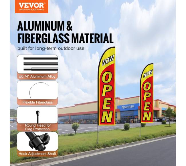 Verslo reklamos vėliavos ir stovi 16,3 m1