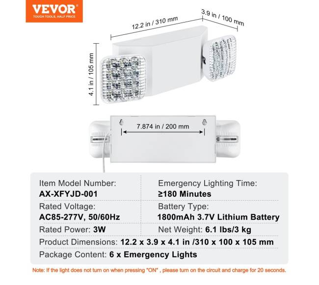 Avarinis LED išėjimo apšvietimas (6 vnt.)5