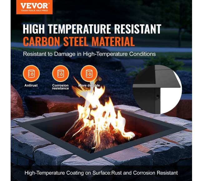 Kvadratinis laužavietės žiedas 36x36 cm1