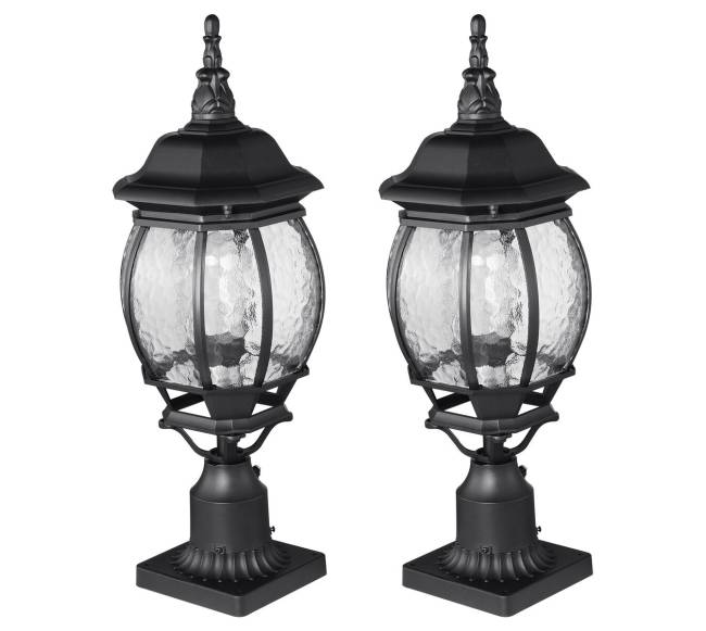 2 lauko šviestuvai su 530 mm stulpu0