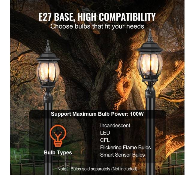 2 lauko šviestuvai su 530 mm stulpu3