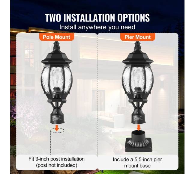 2 lauko šviestuvai su 530 mm stulpu4