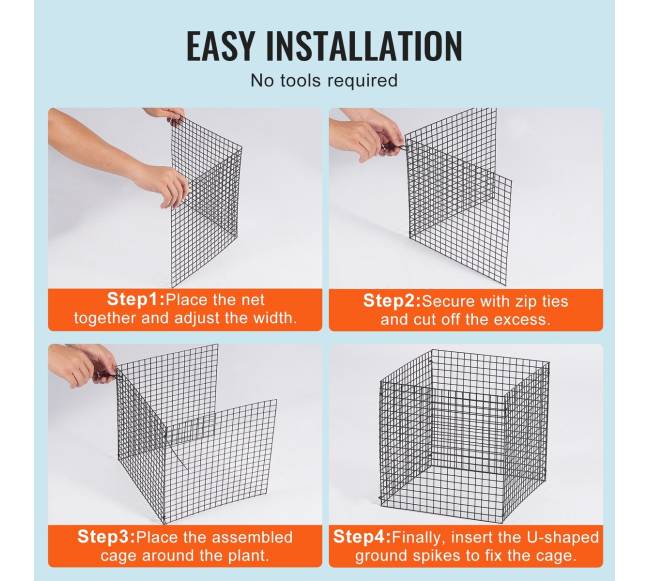 10 vnt. augalų apsauga nuo gyvūnų 30x30 cm3