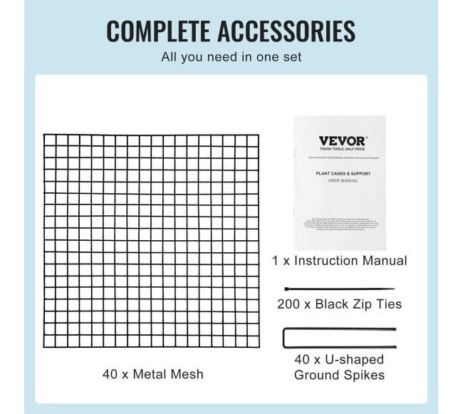 10 vnt. augalų apsauga nuo gyvūnų 30x30 cm4